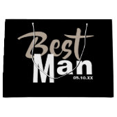 Modern Best Man Large Gift Bag Groot Cadeauzakje (Voorkant)