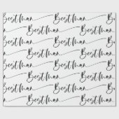 Modern Best Man Wrapping Paper in Black and White Cadeaupapier (Vlak)