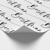 Modern Best Man Wrapping Paper in Black and White Cadeaupapier (Hoek)