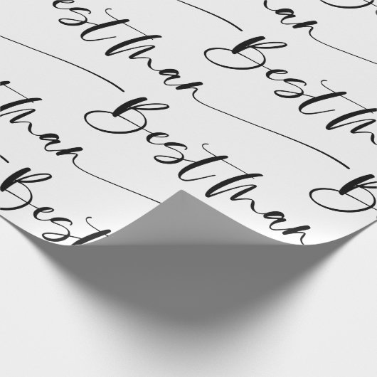 Modern Best Man Wrapping Paper in Black and White Cadeaupapier (Hoek)
