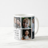 Modern Best Mom Ever 7-Photo Collage & Namen Koffiemok (Voorkant rechts)