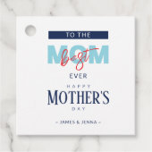 Modern Best Mom Ever Mother's Day Bedankjes Labels (Voorkant)