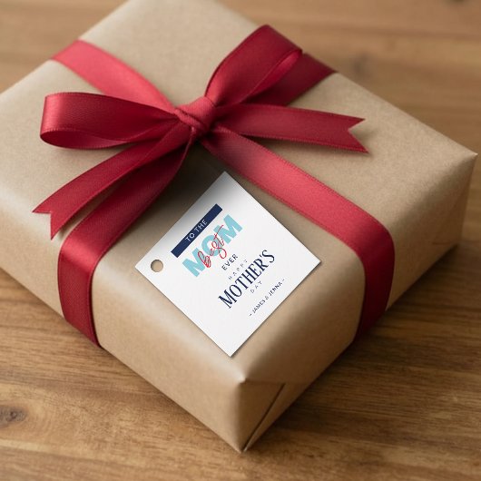 Modern Best Mom Ever Mother's Day Bedankjes Labels