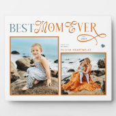 Modern Best Mom Ever Photo Heart Mothers Day Gifts Fotoplaat (Voorkant)