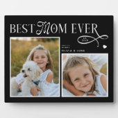 Modern Best Mom Ever Photo Heart Mothers Day Gifts Fotoplaat (Voorkant)