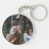 Modern Best Nana Ever Hot Pink Script Photo Sleutelhanger (Achterkant)