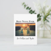 Modern Best Nana Ever Photo  Briefkaart (Staand voorkant)