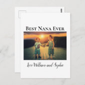 Modern Best Nana Ever Photo  Briefkaart (Voorkant / Achterkant)