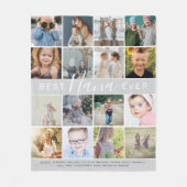 Modern Best Nana Ever Photo Collage & Names Fleece Deken (Voorkant)