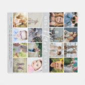 Modern Best Nana Ever Photo Collage & Names Fleece Deken (Voorkant (Horizontaal))