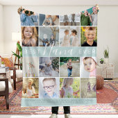 Modern Best Nana Ever Photo Collage & Names Fleece Deken