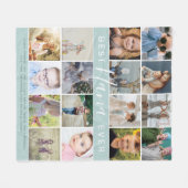 Modern Best Nana Ever Photo Collage & Names Fleece Deken (Voorkant (Horizontaal))