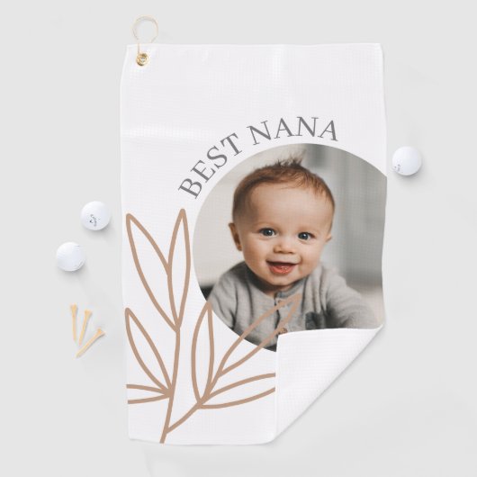 Modern Best Nana Moederdag Photo Golf Towel Golfhanddoek (Insitu)
