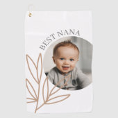 Modern Best Nana Moederdag Photo Golf Towel Golfhanddoek (Voorkant)