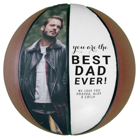 Modern Best Pap Ever Vader Day Foto Basketbal (Verticaal)