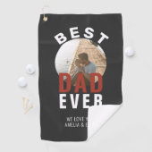 Modern Best Pap Ever Vader Day Foto Golfhanddoek (Insitu)