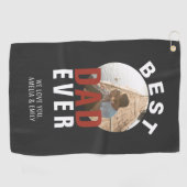 Modern Best Pap Ever Vader Day Foto Golfhanddoek (Horizontaal)