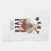 Modern Best Pap Ever Vader Day Round Photo Theedoek (Horizontaal)