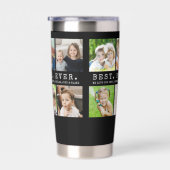 Modern BEST PAPA EVER 12 Photos Personalized Geïsoleerde Drinkbeker (Rechts)