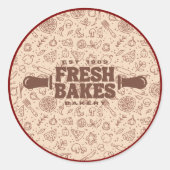 Modern Best Pizza In Town Professional  Ronde Sticker (Voorkant)