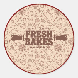 Modern Best Pizza In Town Professional Ronde Sticker