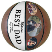 Modern Best Vader Father's Day Keepslag 3 Foto Basketbal (Verticaal)