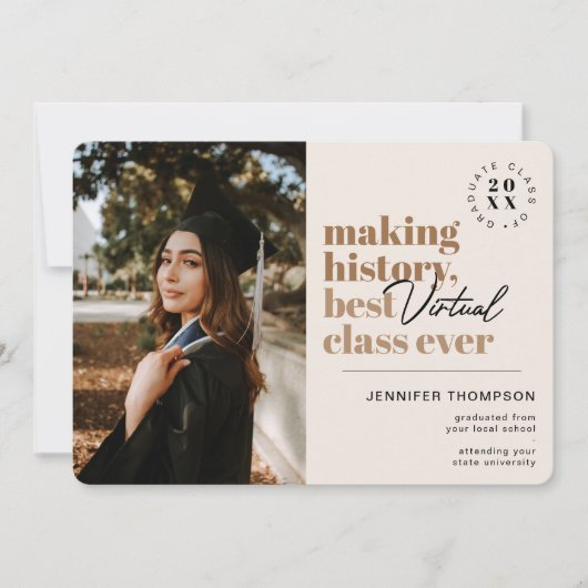 Modern Best Virtual Class Afstuderen Covid Aankondiging (Voorkant)
