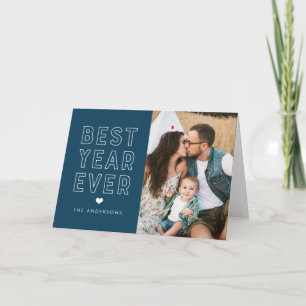 Modern Best Year Ever Kerstkaart Feestdagen Kaart