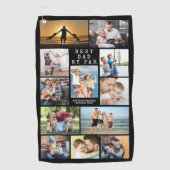 Modern BESTE DAD DOOR PAR Photo Collage Persoonlij Golfhanddoek (Voorkant)