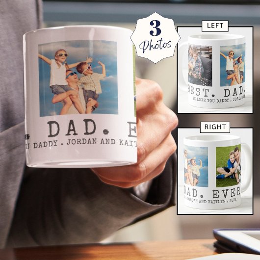 Modern BESTE DAD OOIT Foto gepersonaliseerd Koffiemok