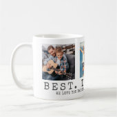 Modern BESTE DAD OOIT Foto gepersonaliseerd Koffiemok (Links)