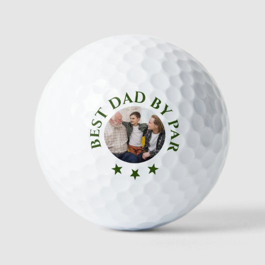 MODERN BESTE DAD VAN PAR GOLF-VADERDAG FOTO GOLFBALLEN (Voorkant)