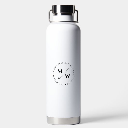 MODERN BESTE DAD VAN PAR GOLF VADERDAG MONOGRAM WATERFLES (Achterkant)