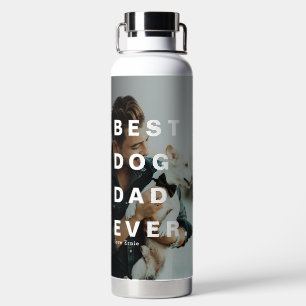 Modern BESTE DOG DAD OOIT Aangepaste foto Waterfles