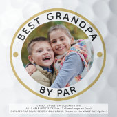 Modern BESTE GRANDPA DOOR PAR Foto gepersonaliseer Golfballen