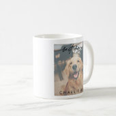 Modern Beste Hond Ooit Donkere Foto Overlay Script Koffiemok (Voorkant rechts)