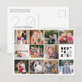 Modern Beste Jaar Ooit Minimale Gelukkige Nieuwjaa Briefkaart (Voorkant / Achterkant)