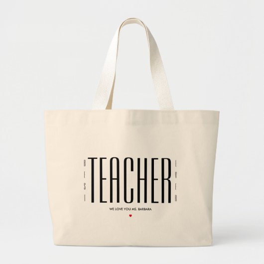 MODERN BESTE LERAAR OOIT GROTE TOTE BAG (Voorkant)