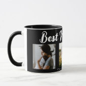 Modern Beste Mam Ooit fotocollage instagram zwart Mok (Links)