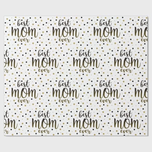 Modern beste mama ooit cadeaupapier (Vlak)