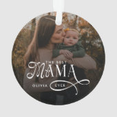 Modern Beste Mama Ooit Foto Moederdag Cadeaus Ornament (achterkant)