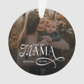 Modern Beste Mama Ooit Foto Moederdag Cadeaus Ornament (voorkant)