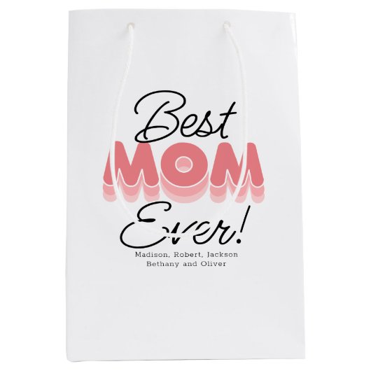 Modern beste mama ooit medium cadeauzakje (Voorkant)