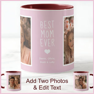 Modern Beste Moeder Ooit 2 Foto's Tekst Roze C52 W Mok