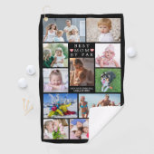 Modern BESTE MOM DOOR PAR Photo Collage Persoonlij Golfhanddoek (Insitu)