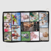 Modern BESTE MOM DOOR PAR Photo Collage Persoonlij Golfhanddoek (Horizontaal)