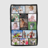 Modern BESTE MOM DOOR PAR Photo Collage Persoonlij Golfhanddoek (Voorkant)