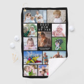 Modern BESTE MOM DOOR PAR Photo Collage Persoonlij Golfhanddoek (Insitu)