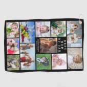 Modern BESTE MOM DOOR PAR Photo Collage Persoonlij Golfhanddoek (Horizontaal)
