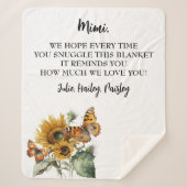 Modern Beste Nana Ooit kleinkinderen namen Floral Sherpa Deken (Voorkant)